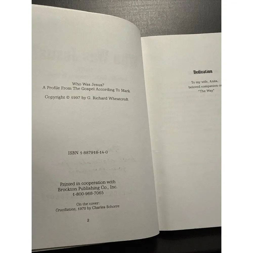 SIGNED - Who Was Jesus? G. Richard Wheatcroft (1997, Paperback)